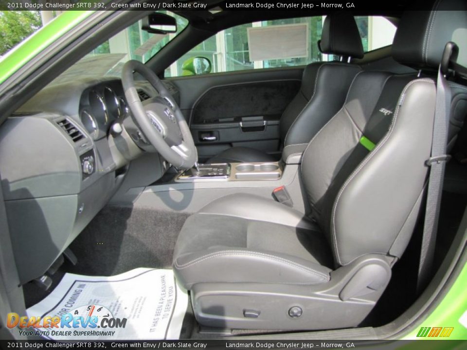 2011 Dodge Challenger SRT8 392 Green with Envy / Dark Slate Gray Photo #7
