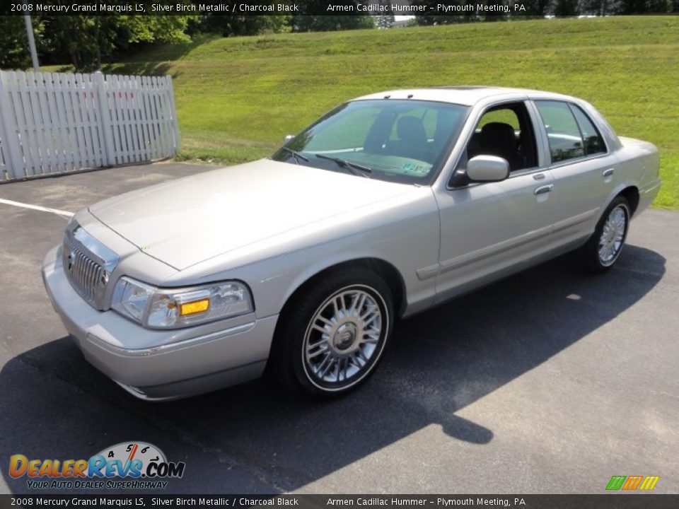 2008 Mercury Grand Marquis LS Silver Birch Metallic / Charcoal Black Photo #2