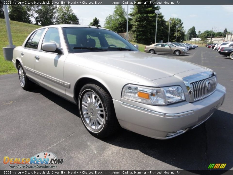 2008 Mercury Grand Marquis LS Silver Birch Metallic / Charcoal Black Photo #5