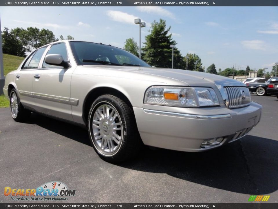 2008 Mercury Grand Marquis LS Silver Birch Metallic / Charcoal Black Photo #6