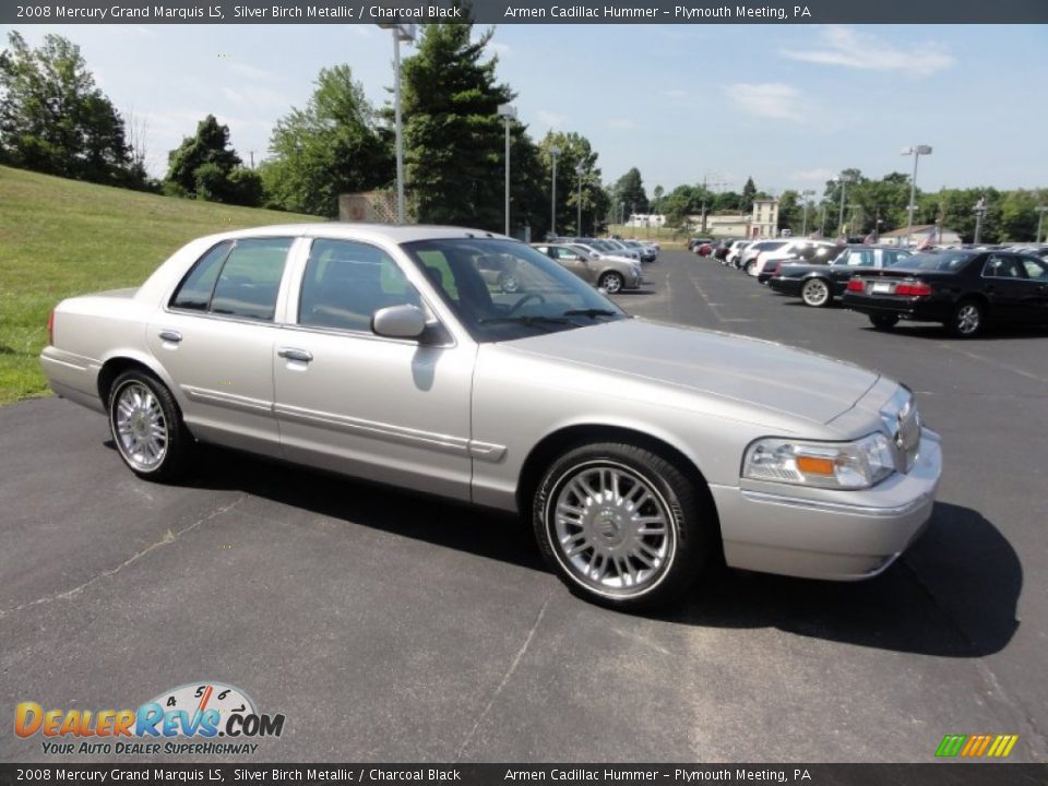 2008 Mercury Grand Marquis LS Silver Birch Metallic / Charcoal Black Photo #7