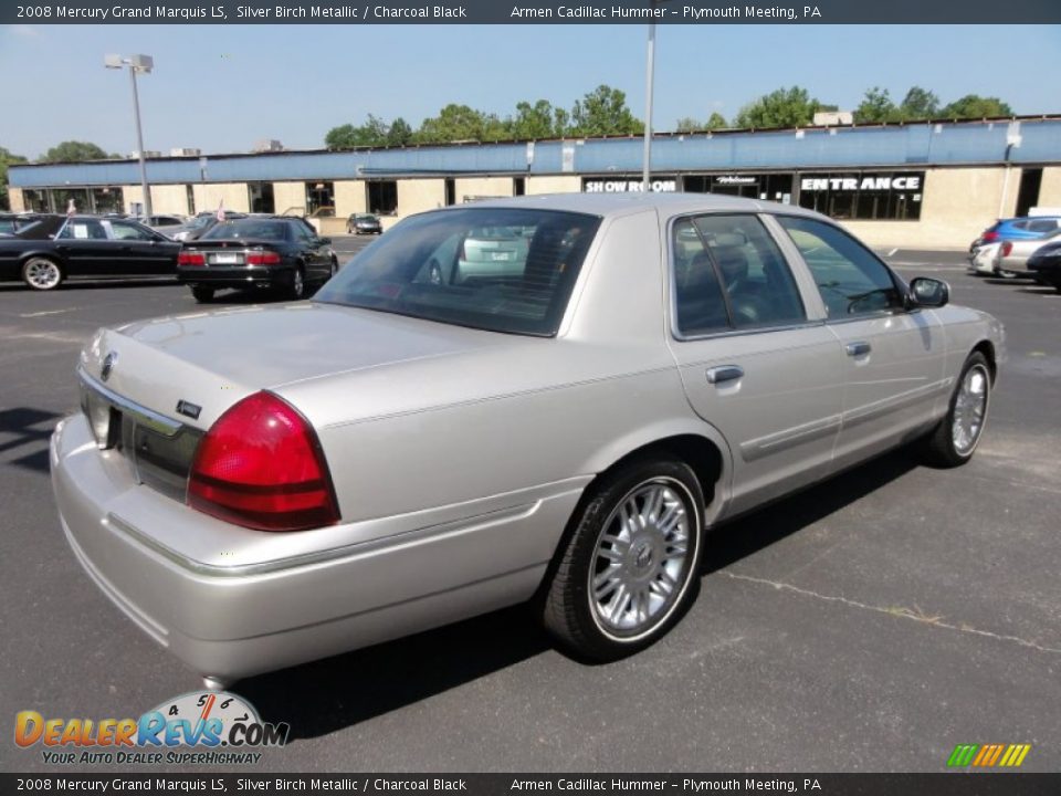 2008 Mercury Grand Marquis LS Silver Birch Metallic / Charcoal Black Photo #9