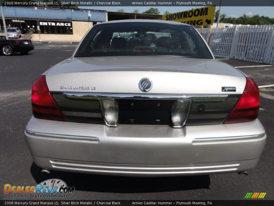 2008 Mercury Grand Marquis LS Silver Birch Metallic / Charcoal Black Photo #10