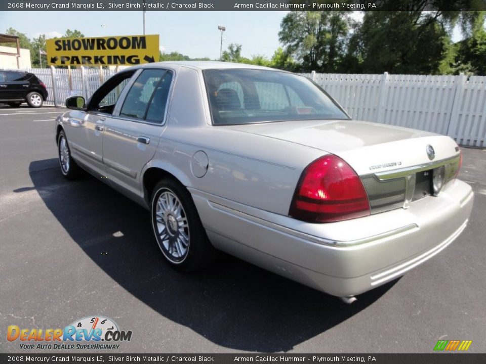 2008 Mercury Grand Marquis LS Silver Birch Metallic / Charcoal Black Photo #11