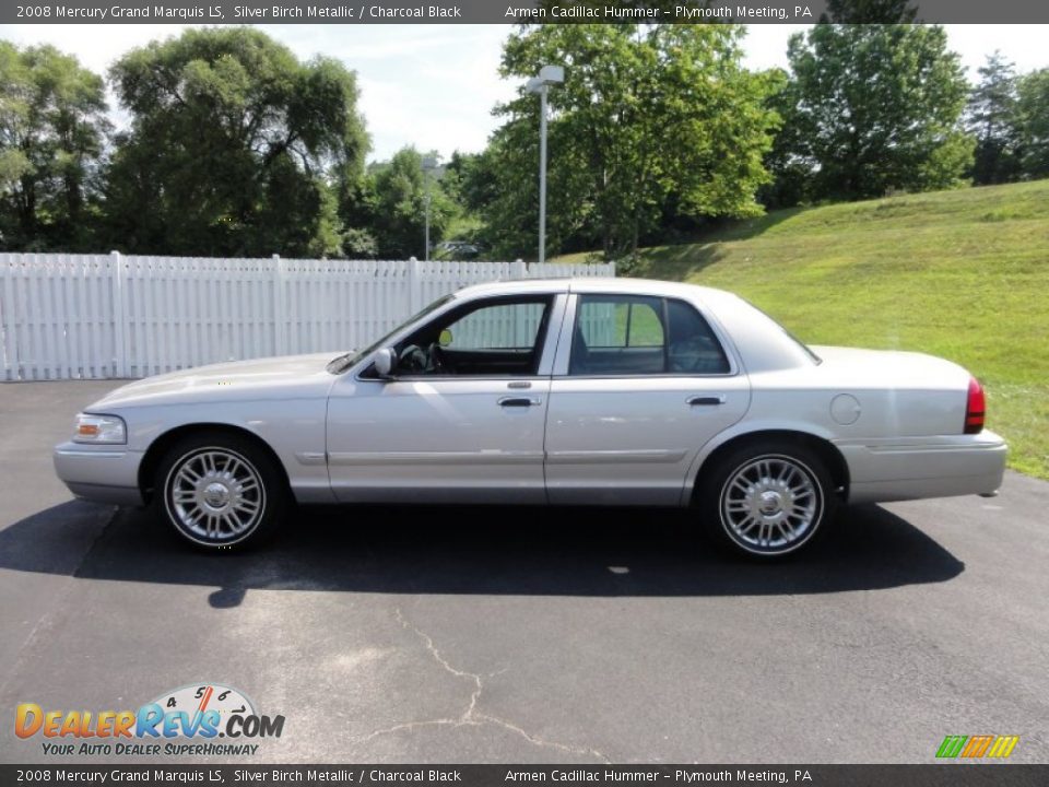 2008 Mercury Grand Marquis LS Silver Birch Metallic / Charcoal Black Photo #12