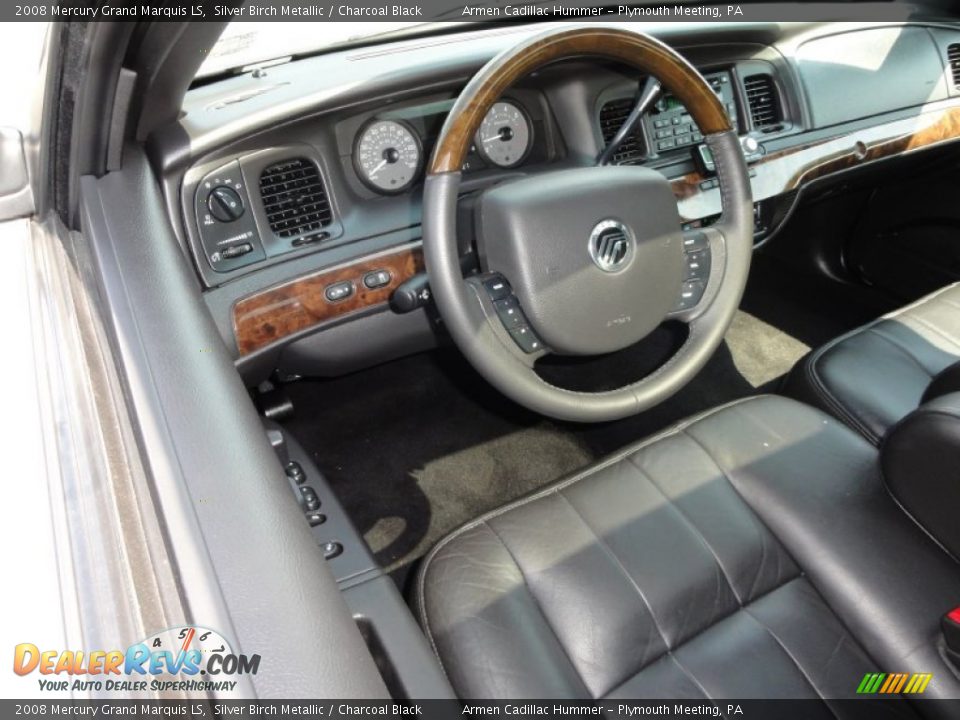 Charcoal Black Interior - 2008 Mercury Grand Marquis LS Photo #13