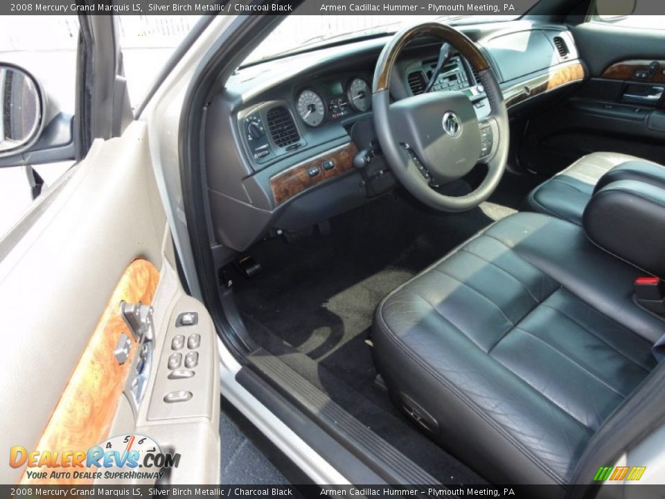 2008 Mercury Grand Marquis LS Silver Birch Metallic / Charcoal Black Photo #14