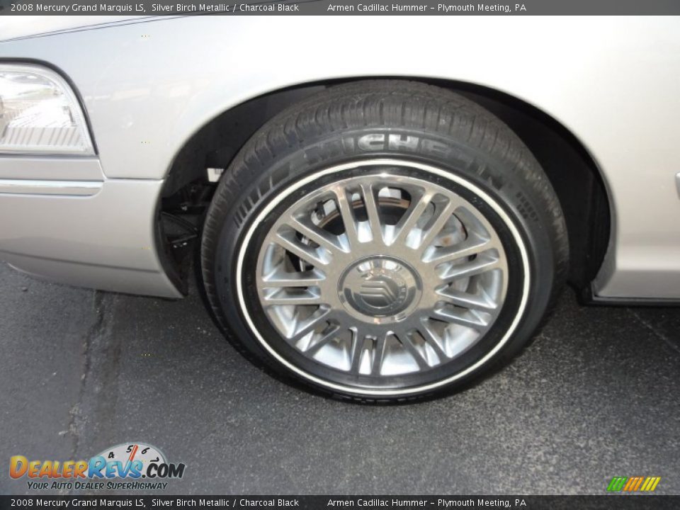 2008 Mercury Grand Marquis LS Silver Birch Metallic / Charcoal Black Photo #32