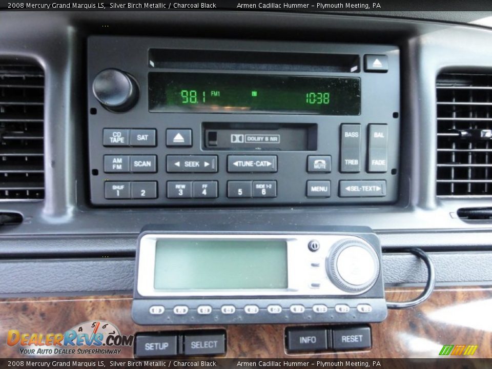 2008 Mercury Grand Marquis LS Silver Birch Metallic / Charcoal Black Photo #34
