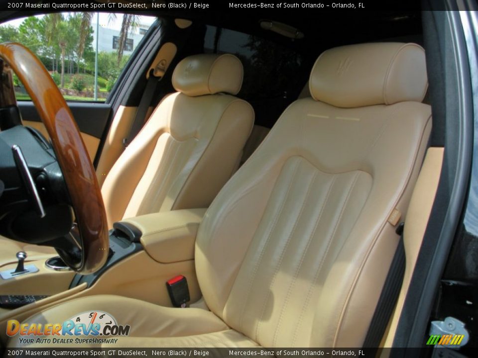 2007 Maserati Quattroporte Sport GT DuoSelect Nero (Black) / Beige Photo #16