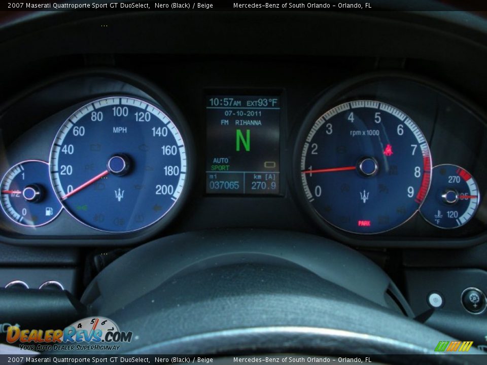 2007 Maserati Quattroporte Sport GT DuoSelect Gauges Photo #25