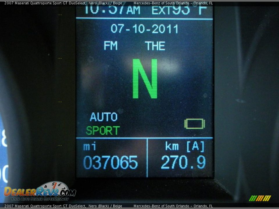 2007 Maserati Quattroporte Sport GT DuoSelect Nero (Black) / Beige Photo #26