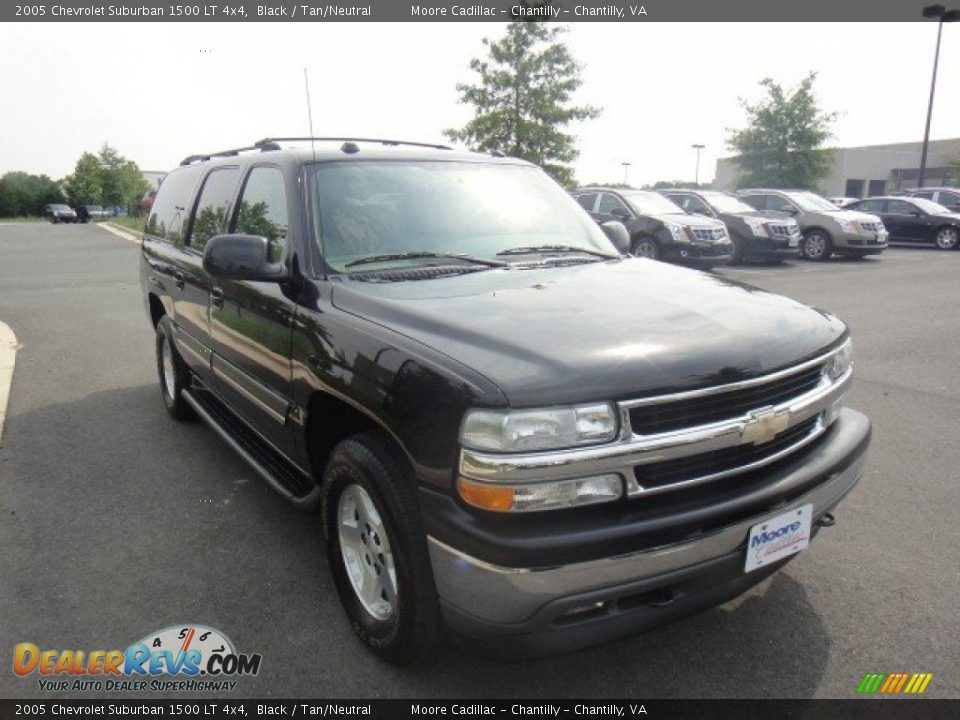 2005 Chevrolet Suburban 1500 LT 4x4 Black / Tan/Neutral Photo #1