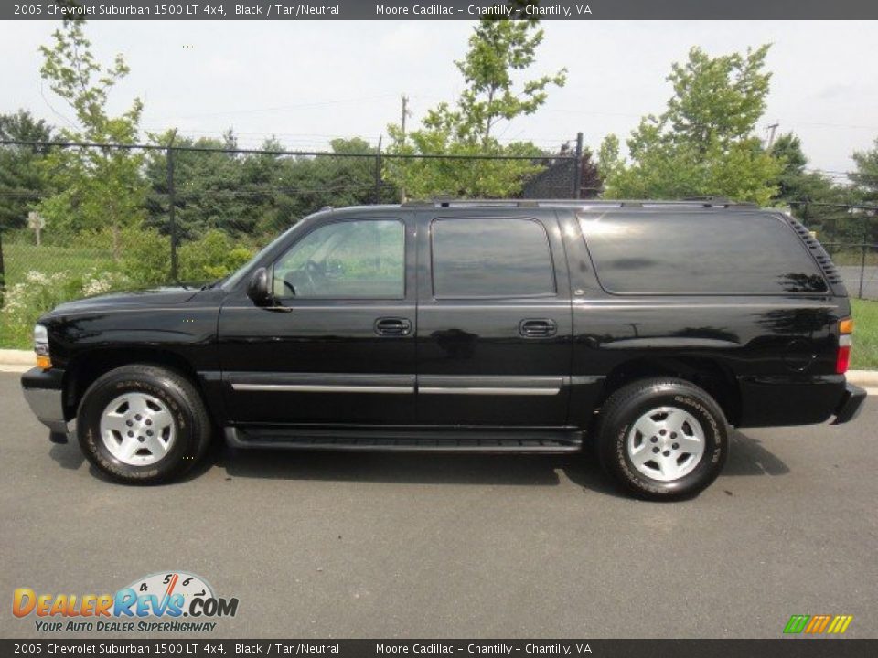 2005 Chevrolet Suburban 1500 LT 4x4 Black / Tan/Neutral Photo #2