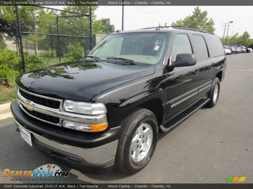 2005 Chevrolet Suburban 1500 LT 4x4 Black / Tan/Neutral Photo #7