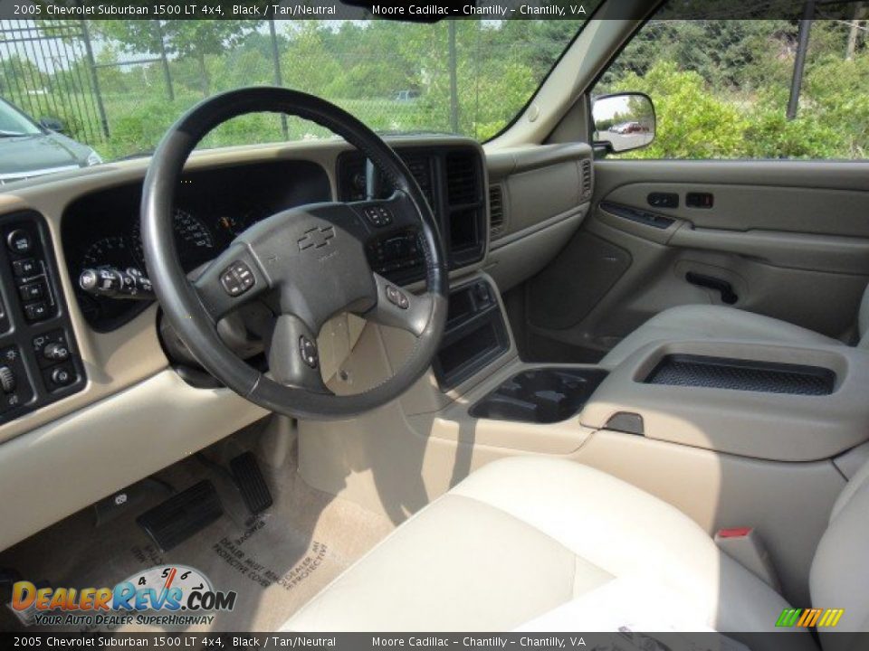 2005 Chevrolet Suburban 1500 LT 4x4 Black / Tan/Neutral Photo #14