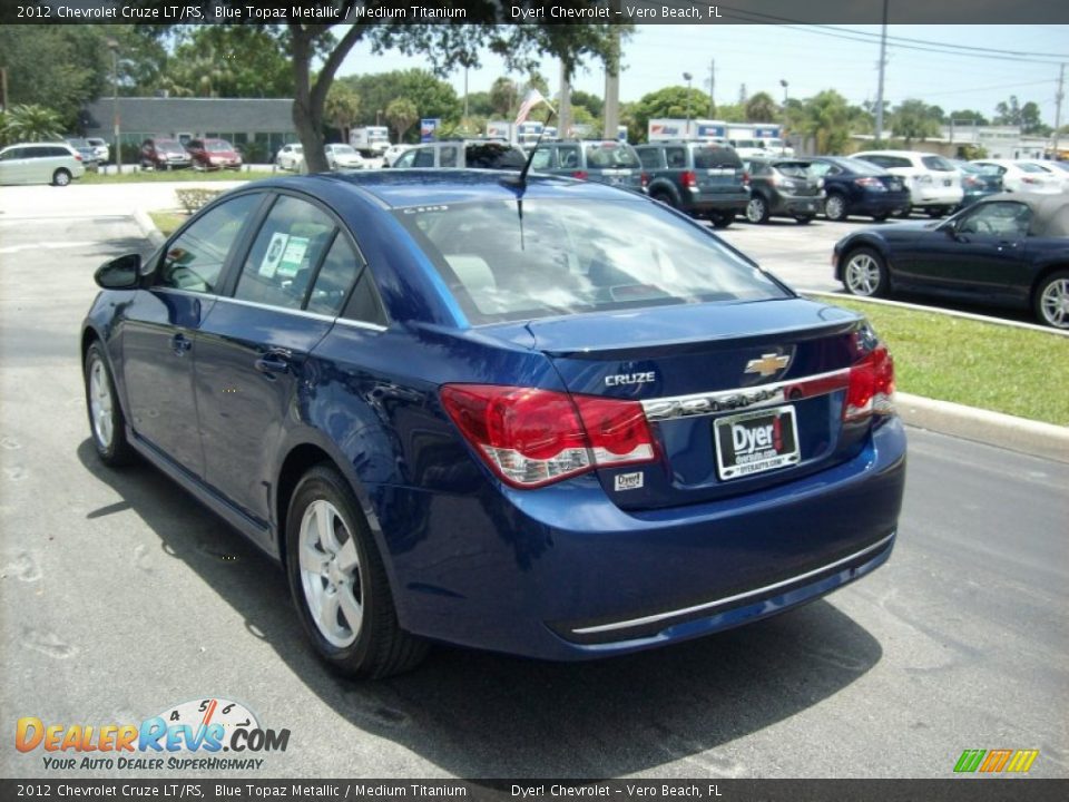 2012 Chevrolet Cruze LT/RS Blue Topaz Metallic / Medium Titanium Photo #4