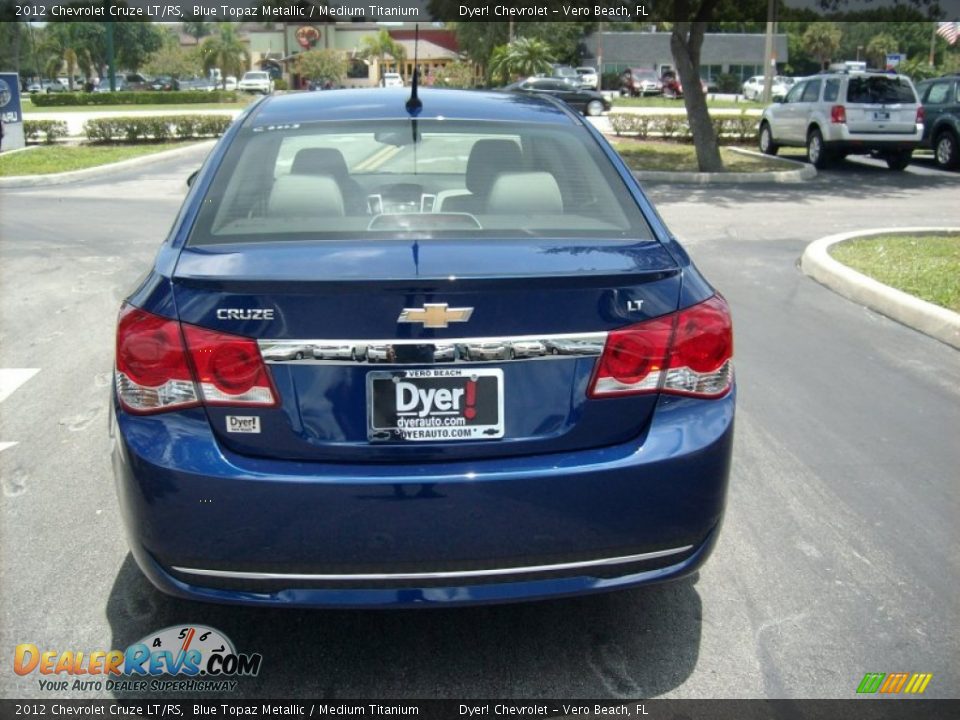 2012 Chevrolet Cruze LT/RS Blue Topaz Metallic / Medium Titanium Photo #5
