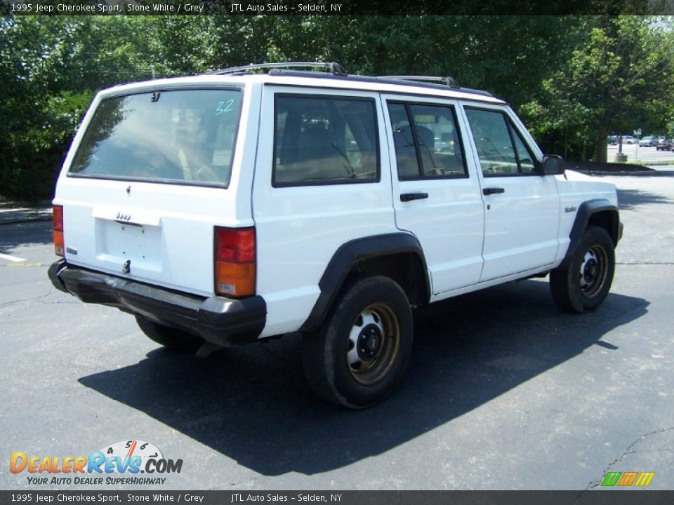 1995 Jeep Cherokee Sport Stone White / Grey Photo #6