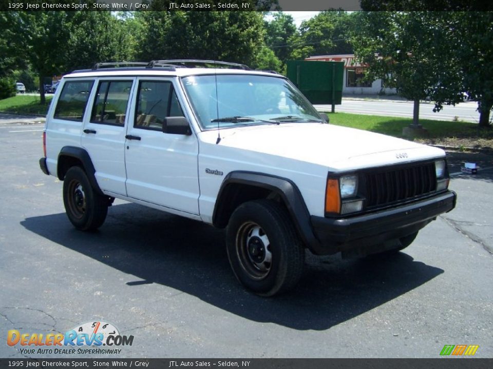 1995 Jeep Cherokee Sport Stone White / Grey Photo #7