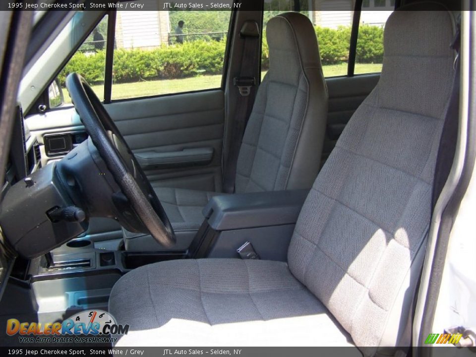 1995 Jeep Cherokee Sport Stone White / Grey Photo #9