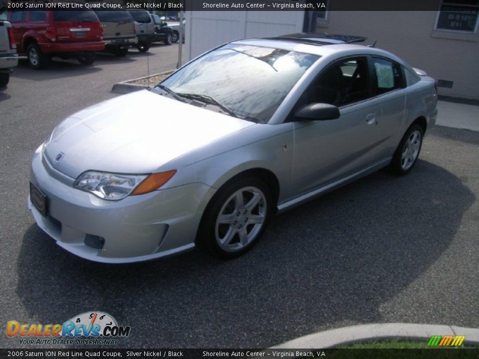 2006 Saturn ION Red Line Quad Coupe Silver Nickel / Black Photo #1