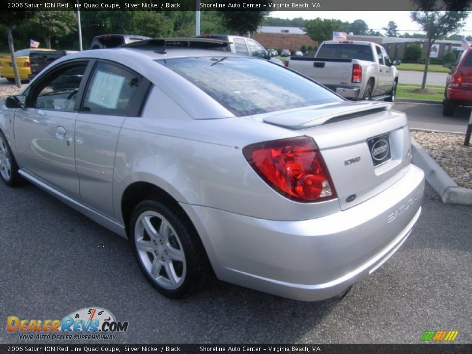 2006 Saturn ION Red Line Quad Coupe Silver Nickel / Black Photo #3