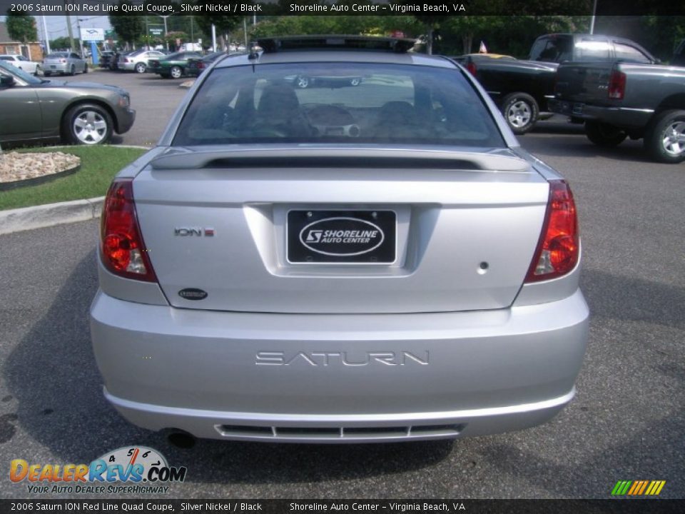 2006 Saturn ION Red Line Quad Coupe Silver Nickel / Black Photo #4