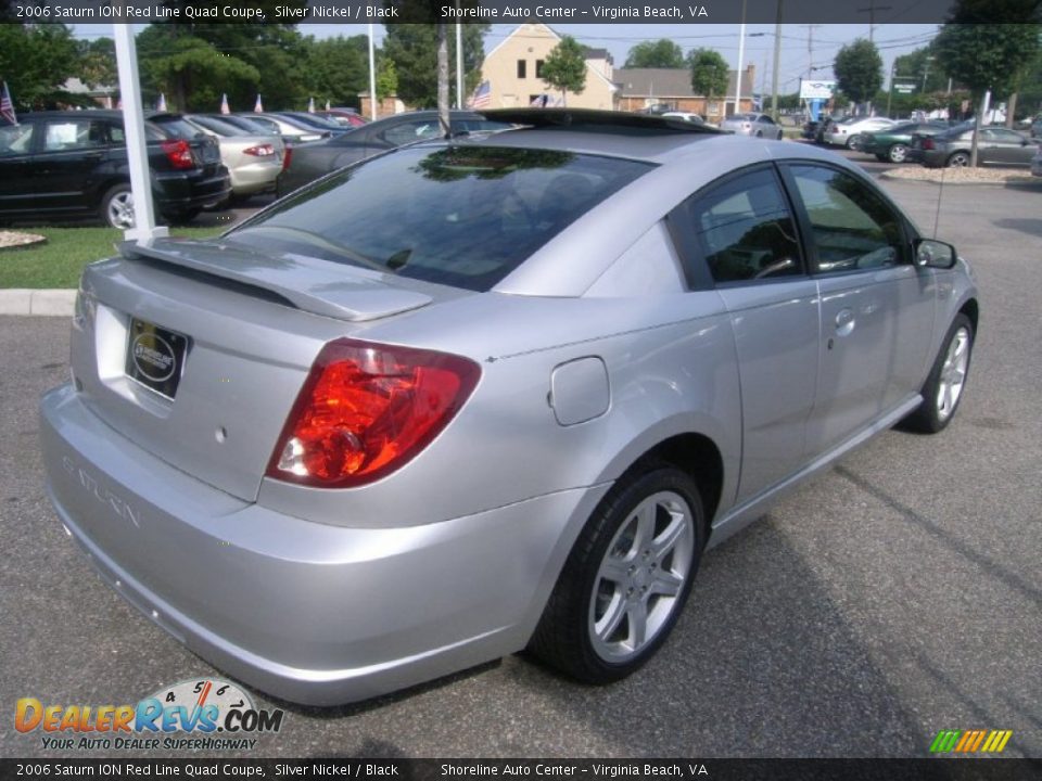 2006 Saturn ION Red Line Quad Coupe Silver Nickel / Black Photo #5