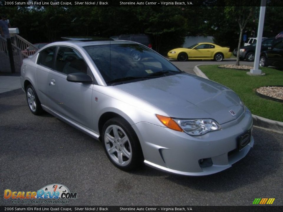 2006 Saturn ION Red Line Quad Coupe Silver Nickel / Black Photo #7