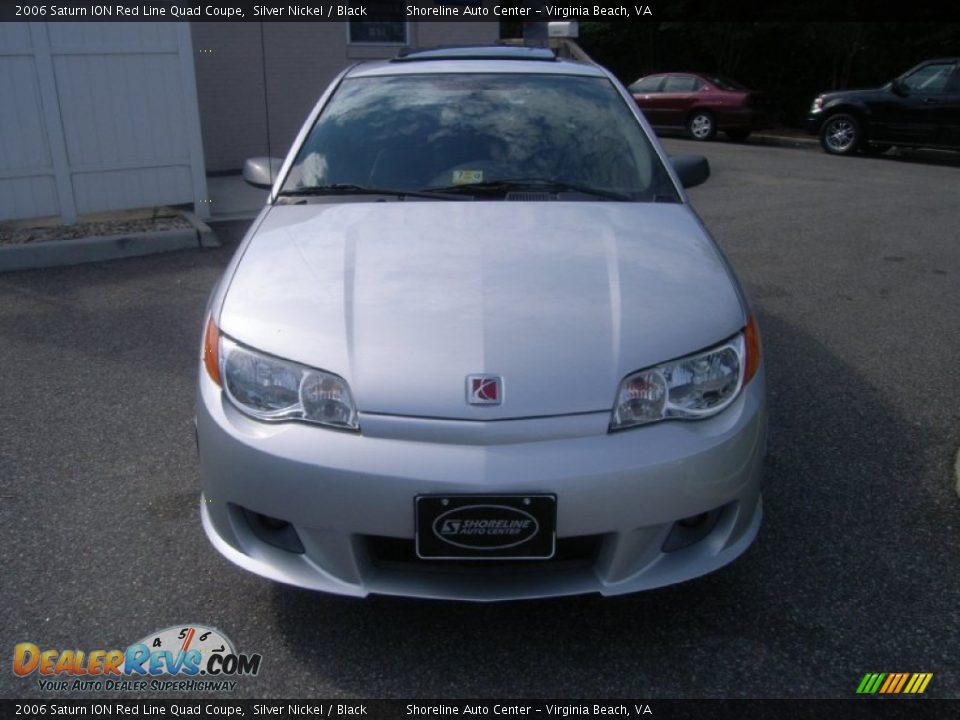 2006 Saturn ION Red Line Quad Coupe Silver Nickel / Black Photo #8