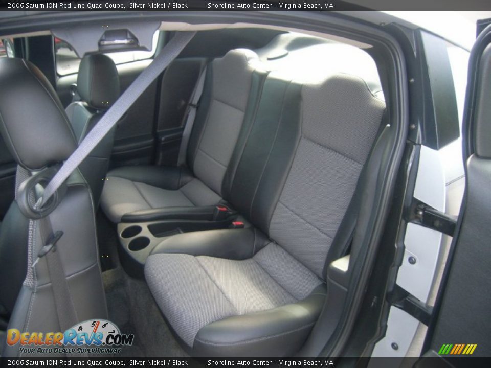 Black Interior - 2006 Saturn ION Red Line Quad Coupe Photo #10
