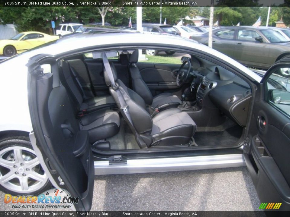 Black Interior - 2006 Saturn ION Red Line Quad Coupe Photo #13