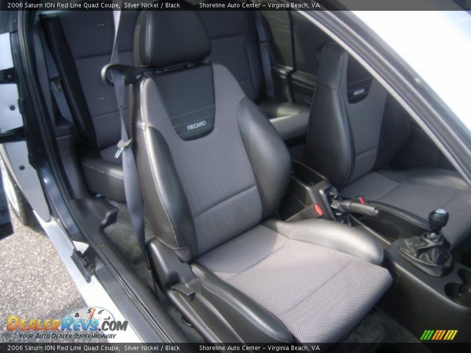 Black Interior - 2006 Saturn ION Red Line Quad Coupe Photo #14