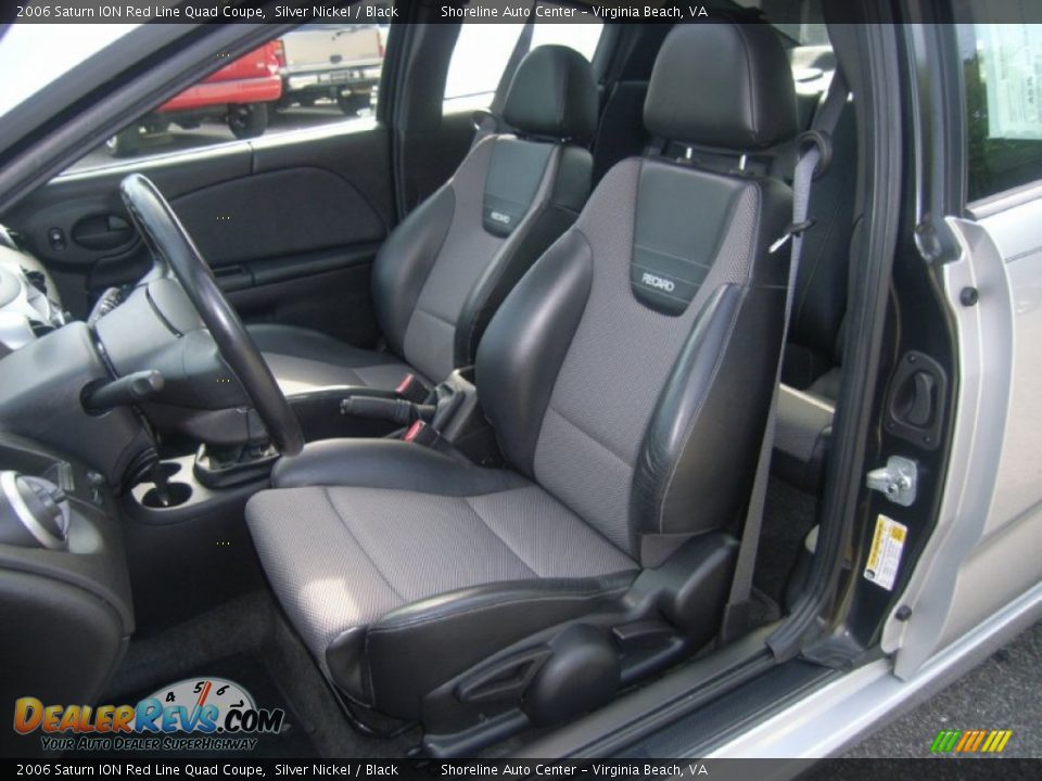 Black Interior - 2006 Saturn ION Red Line Quad Coupe Photo #15