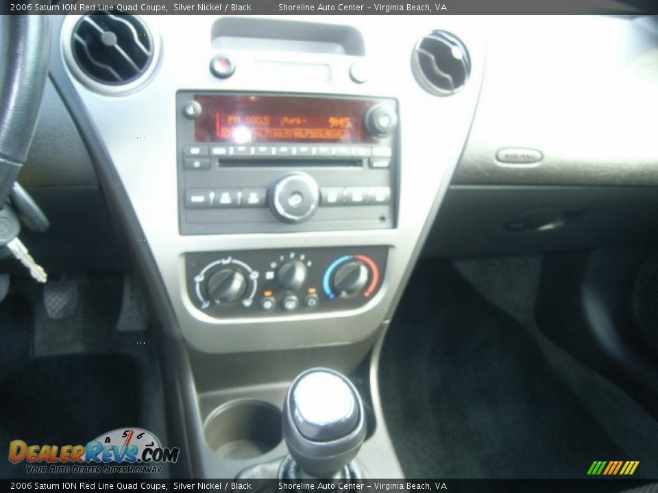 2006 Saturn ION Red Line Quad Coupe Silver Nickel / Black Photo #18