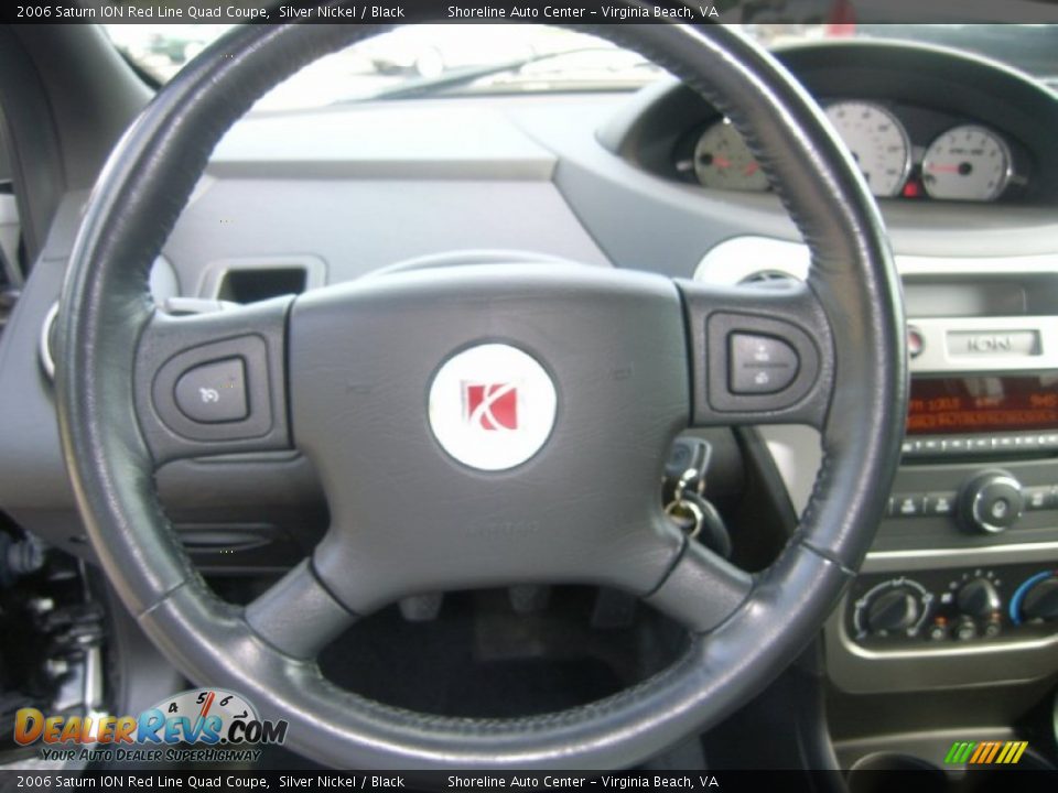 2006 Saturn ION Red Line Quad Coupe Steering Wheel Photo #19