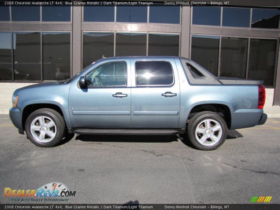 2008 Chevrolet Avalanche LT 4x4 Blue Granite Metallic / Dark Titanium/Light Titanium Photo #2