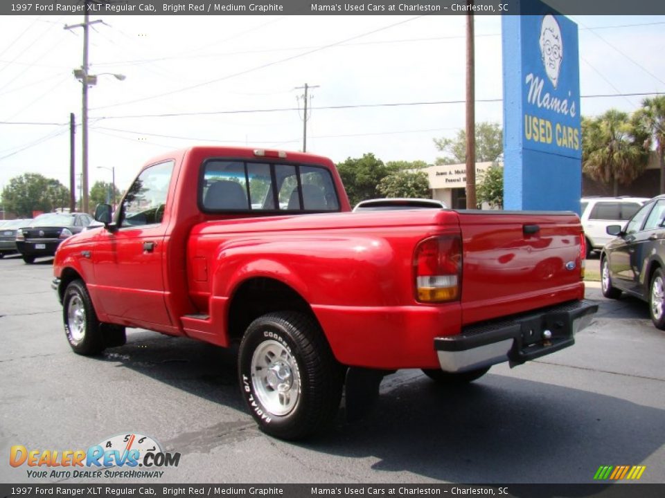 1997 Ford Ranger XLT Regular Cab Bright Red / Medium Graphite Photo #5