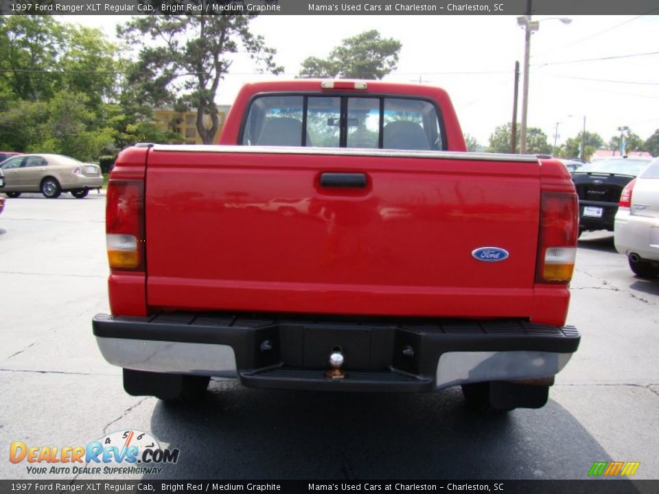 1997 Ford Ranger XLT Regular Cab Bright Red / Medium Graphite Photo #6