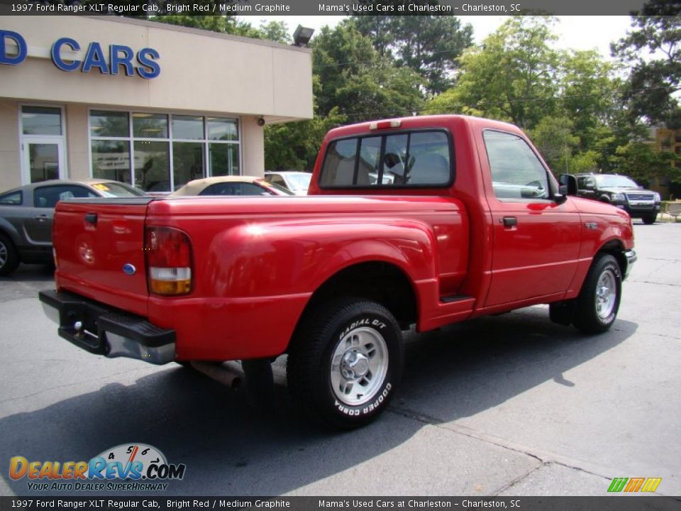 1997 Ford Ranger XLT Regular Cab Bright Red / Medium Graphite Photo #7