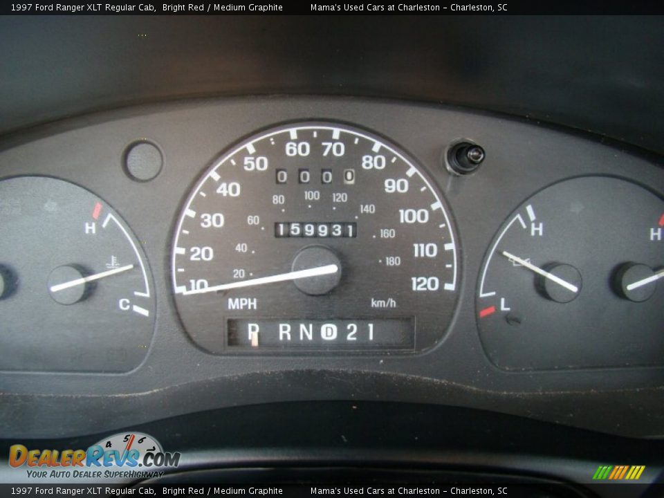 1997 Ford Ranger XLT Regular Cab Bright Red / Medium Graphite Photo #15