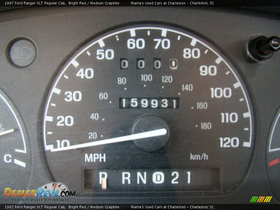 1997 Ford Ranger XLT Regular Cab Bright Red / Medium Graphite Photo #16