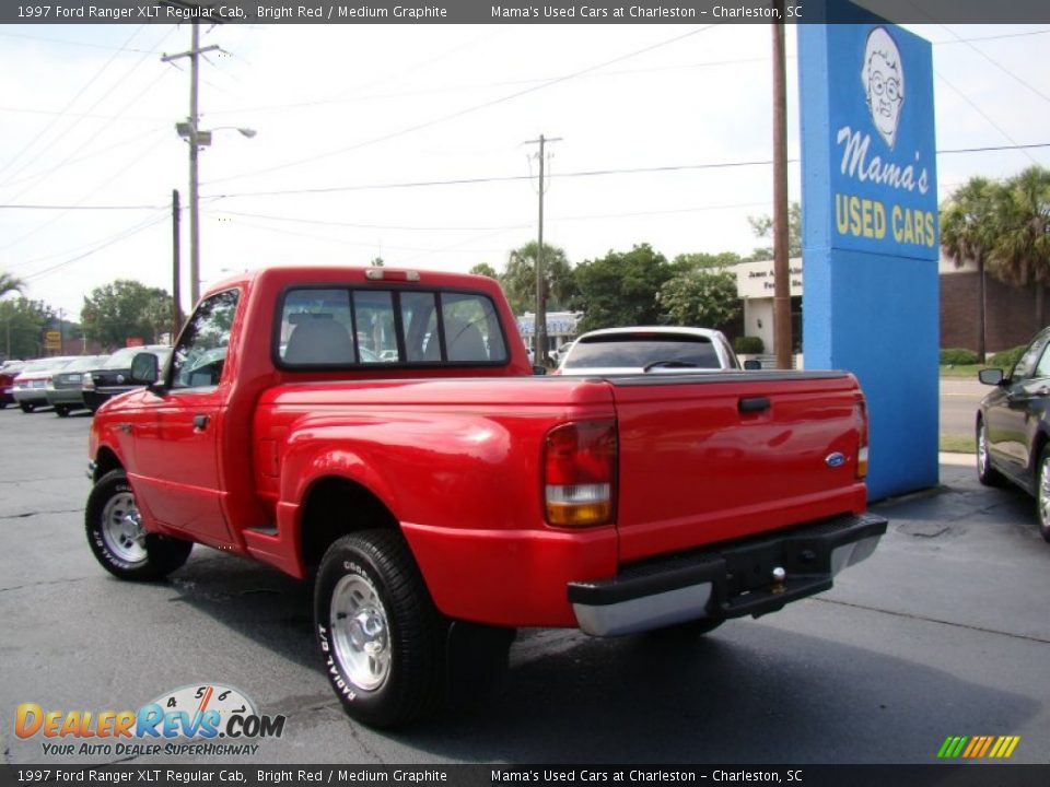 1997 Ford Ranger XLT Regular Cab Bright Red / Medium Graphite Photo #22