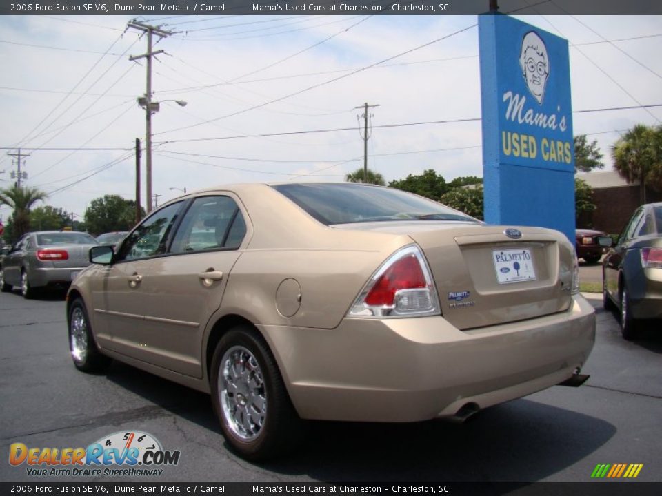 2006 Ford Fusion SE V6 Dune Pearl Metallic / Camel Photo #6