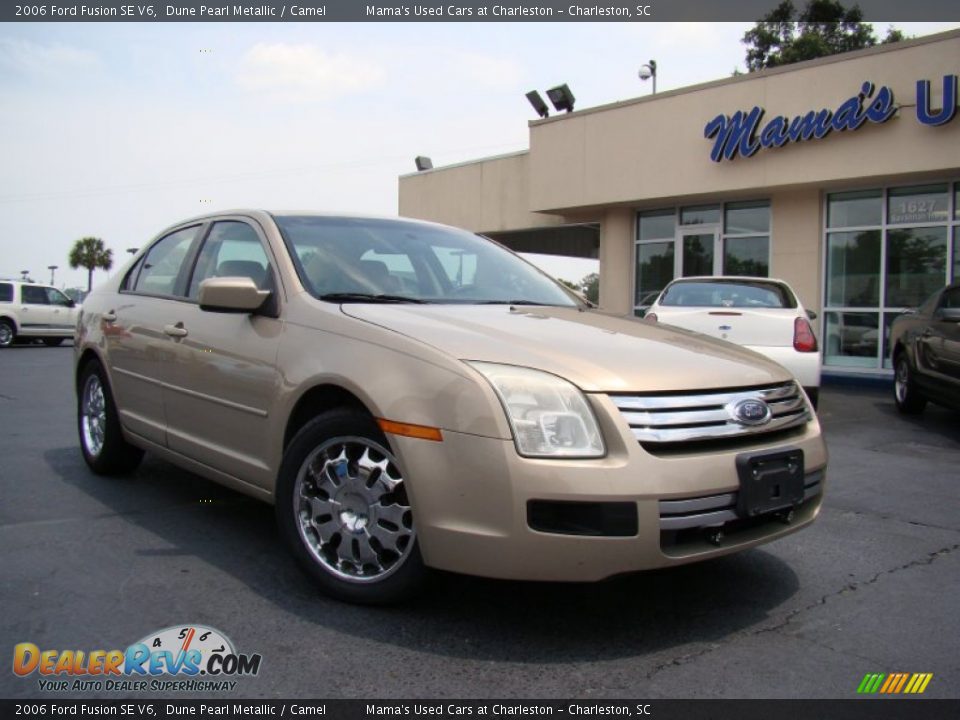2006 Ford Fusion SE V6 Dune Pearl Metallic / Camel Photo #30