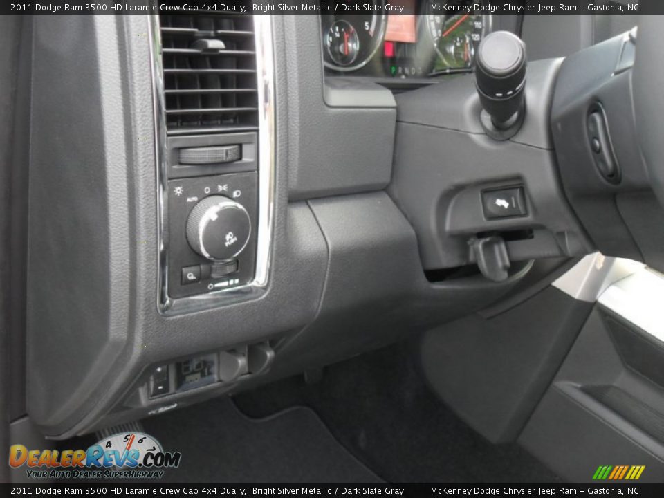 2011 Dodge Ram 3500 HD Laramie Crew Cab 4x4 Dually Bright Silver Metallic / Dark Slate Gray Photo #9