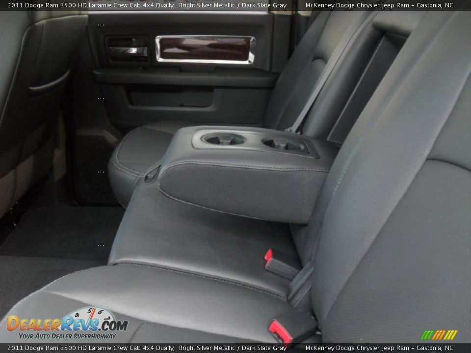 2011 Dodge Ram 3500 HD Laramie Crew Cab 4x4 Dually Bright Silver Metallic / Dark Slate Gray Photo #14