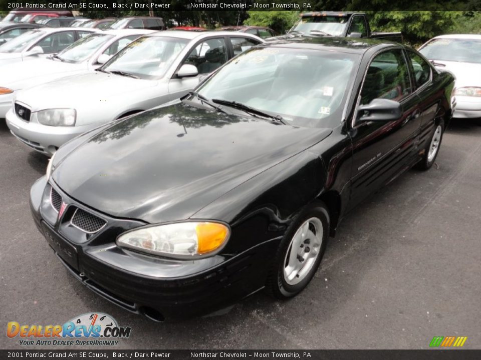 2001 Pontiac Grand Am SE Coupe Black / Dark Pewter Photo #3