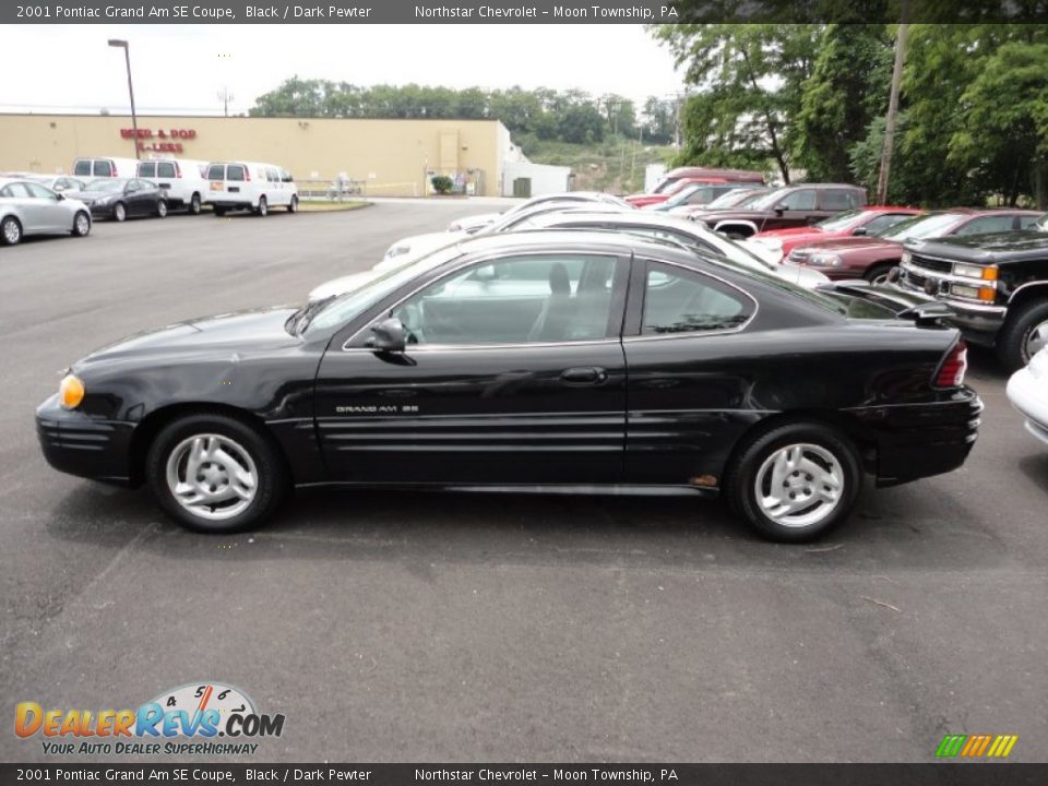 2001 Pontiac Grand Am SE Coupe Black / Dark Pewter Photo #4